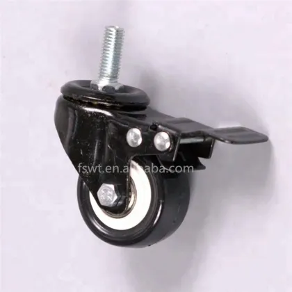 2 inch Plastic Core Black Polyurethane Hardware Furniture Casters