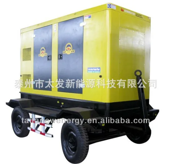 Mobile Sient diesel generating set VOLVO with rated power 300kw