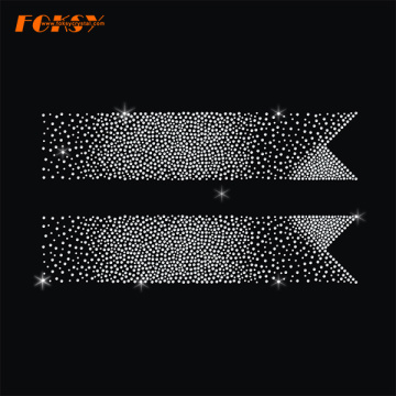 Custom Crystal Rhinestone Strip Pattern For Cheer bow