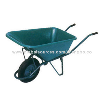 Wheelbarrow with plastic tray
