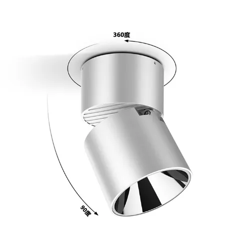 Square and Round Surface Mounted Foldable Downlights: Design Options
