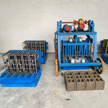 Küçük yarı otomatik mobil kaldırım tuğlası ve beton blok yapma makinesi