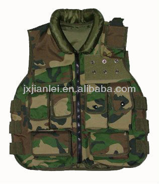 Millitary Zipper Style Camouflage Aramid bulletproof Vest/Anti Ballistic vest/Bullet Proof Vest/PE vest