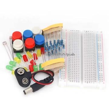 Kit DIY Starter para Arduino Uno R3 com LED, Botão e Fios para Educação e Laboratório
