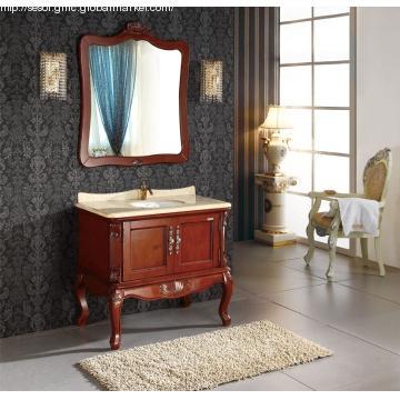Yellowish Brown bathroom storage cabinet