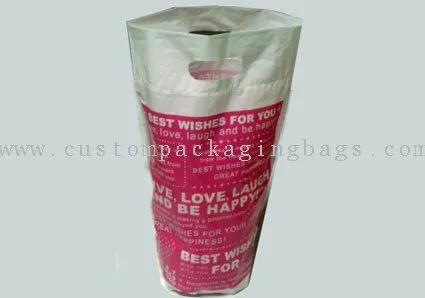 Plastic Recycling Shopping Printed Polythene Bags With Handles Hdb14