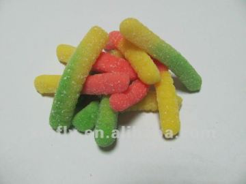 fruit flavours worms shape gummy candy