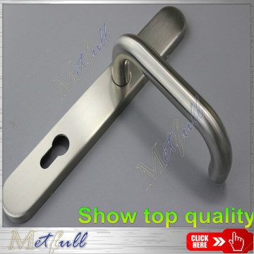 Stainless Steel Fire Escape Door Handle On Plate