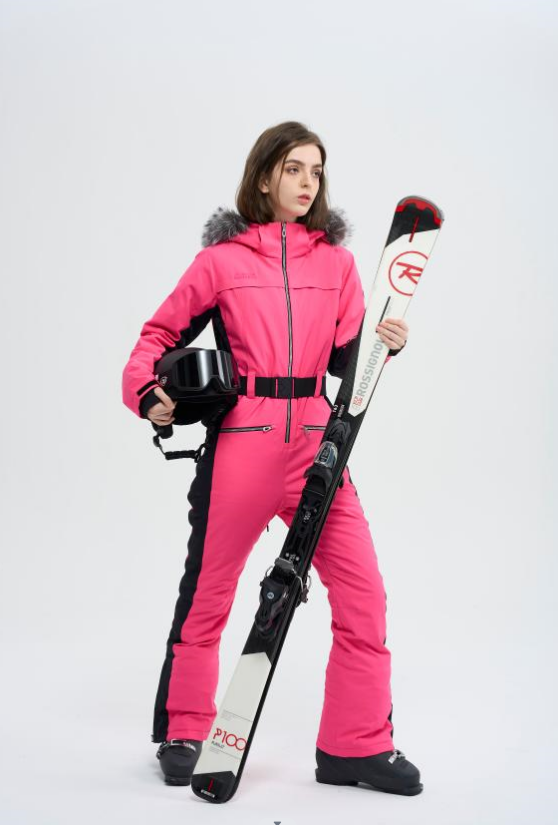 pink ski suits