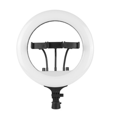 18\" RGB Ring Light with Stand and Phone Holder: Flexible 3 Light Options, 21 Color Variations, 60in Tall LED Ring Light for TikTok, YouTube, and Photography