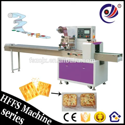 Pillow Sachet PLC Controlled Flow Cookies/Biscuit Soda Horizontal Packaging machine