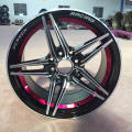 DM622 15inch Black Machine Face Face Aluminium Alloy Wheel