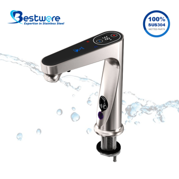 Bathroom Faucet with Soap Dispenser and Temperature Control