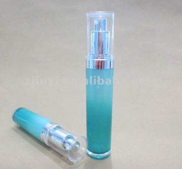 Plastic Cosmetic Packaging, Round Shaped Acrylic Cosmetic Lotion Pump Bottle 15/30/50ml