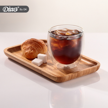 Eco-Friendly Durable Heat Insulated Double Wall Glass Cup