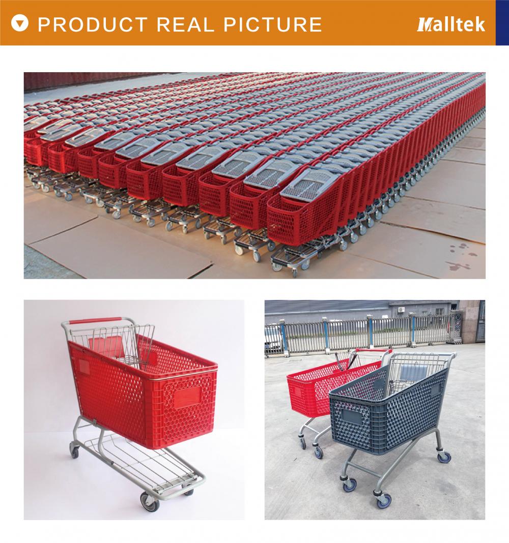 Supermarket Pure Plastic Shopping Cart