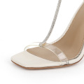 Transparent Rhinestone Stiletto Heels