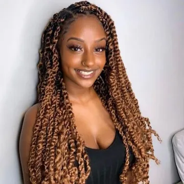Julianna Hair Pre Loop Long Synthetic Extension Pre Twisted Braids Passion Twist Hair Crochet