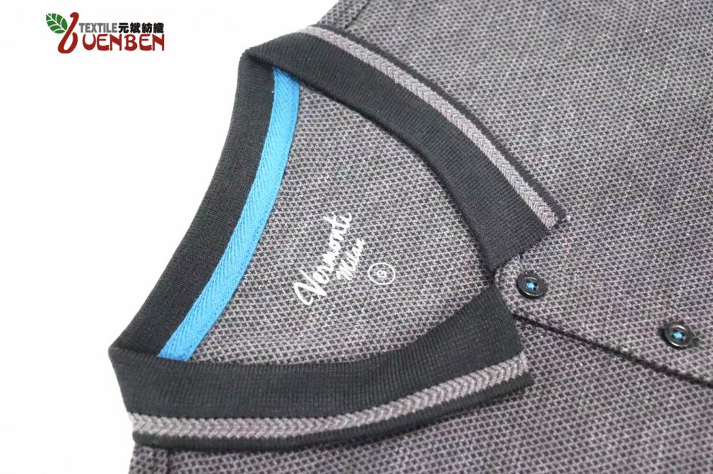 Jacquard Fabric With Jacquard Collar Men's Shirt