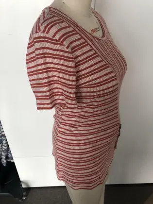 Twill stitching a short-sleeved dress