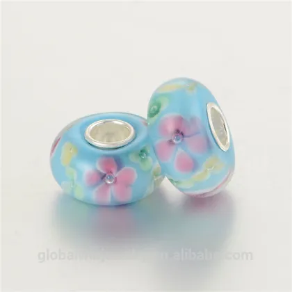 Beautiful Flower Murano Lampwork Glass Beads