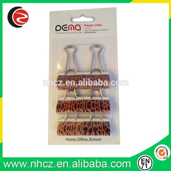 25MM Leopard Print Metal Binder Clips