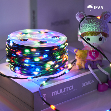 2023 Rattan Green Christmas Fall Decorative Courtyard Festival String Lights
