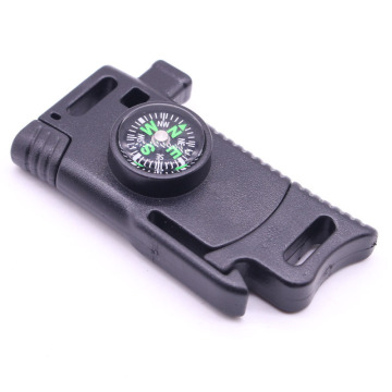 Outdoor Survival Kit: Buckle Whistle Compass Knife with Paracord Bracelet