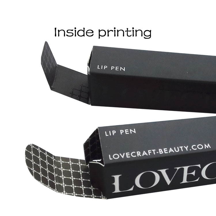 Folding Customizable Black UV Lipstick Paper Box