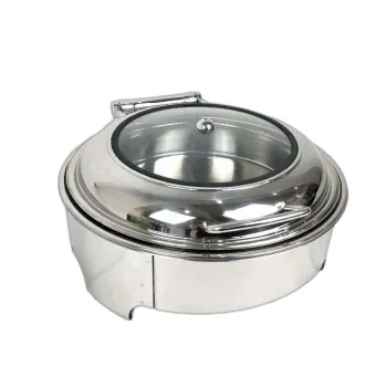 Custom Wholesale Stainless Steel Round Buffet Stoves for Wedding Parties, Hotels, and Food Heating Furnaces with Insulation
