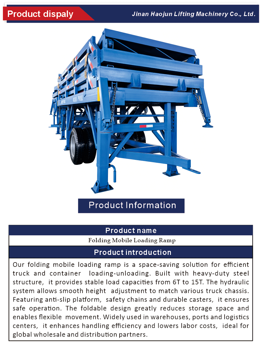 Mobile Foldable Loading Ramp