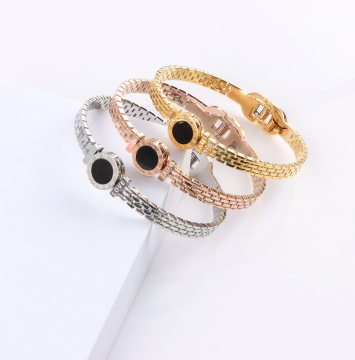 Hochwertige schwarze Harz-Uhr-Ketten und Edelstahlbänder/Armbänder für Frauen: Luxusschmuckzubehörkollektion