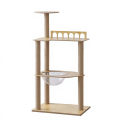 Moderno eco-friendly gato árvore torre de madeira interior multi nível centro escalada plataforma dormir base forte caixa de móveis
