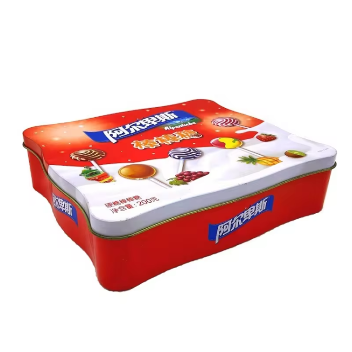 DADI Candy Lollipop Irregular Bright Luster Tin Box