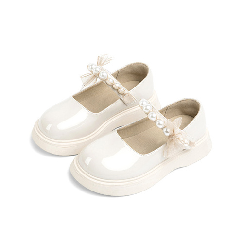 Mary Jane Oxfords Pearl Buckle Strap Round Shoes