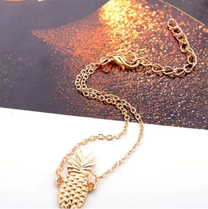 Bangle bangle of pineapple fruit barefoot