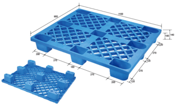 ODM plastic grid nine feet pallet injection mould