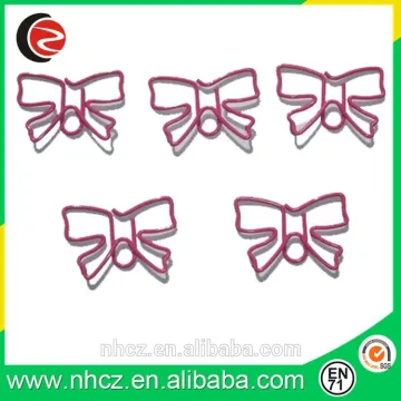 Stationery Pink Bowknot Paper Clips