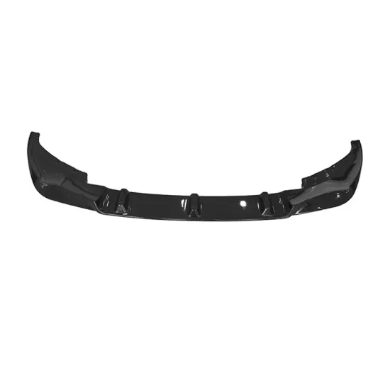 BMW 7 Series (G11/G12) Front Lip Spoiler Modification: Black Knight Style Glossy Black Carbon Fiber Pattern for 740 Models