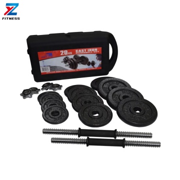 ZY Fitness Hot Sale: 20 kg Gusseisen einstellbare Hantel -Set mit Gehäuse