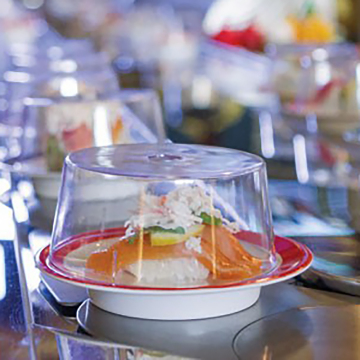 Plastikabdeckung der Sushi -Schale
