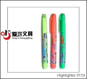 plastic highlighter of fibre tip without clip