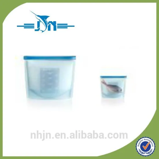 Reusable food grade silicone fresh food container,silicone food storage bags