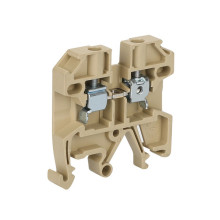 Gray 600v 25A Din Rail Mounted Clip Spring Terminal Block