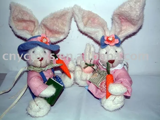 Easter Plush Rabbit Family ,gift toy
