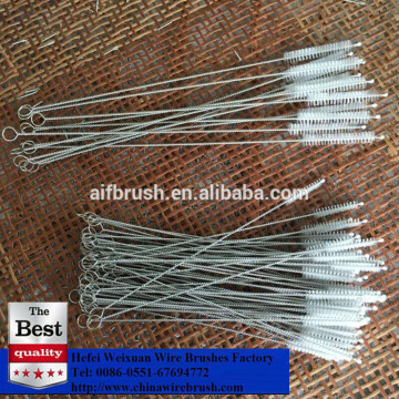 USA Hot Sales White Nylon Bristle Tube Brush for straw cleaning