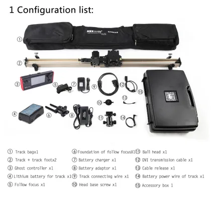 ASXMOV G2 51" motorized slider television studio equipment recording studio equipment for DSLR camera (wired)