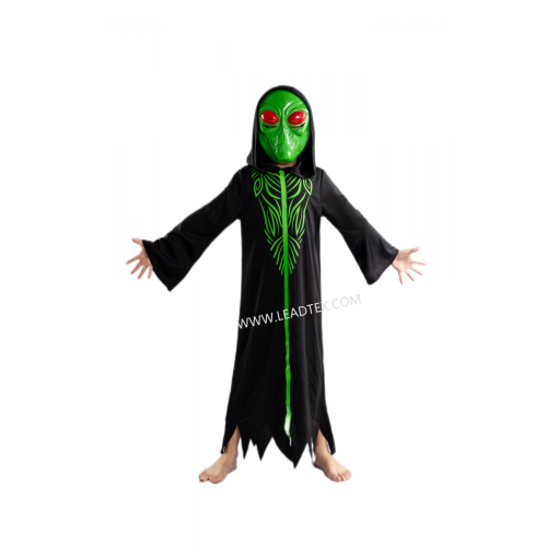 Trajes de Halloween Design alienígena com máscara de estimação