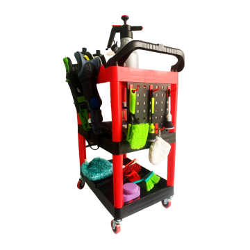 Three Layer Detailing Cart for Garage Organization