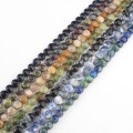 4x4mm Natural Faceted African Turquoises Sandstone Round Coin Stone Beads For Jewellery Making DIY Female Bracelet Necklace 15``